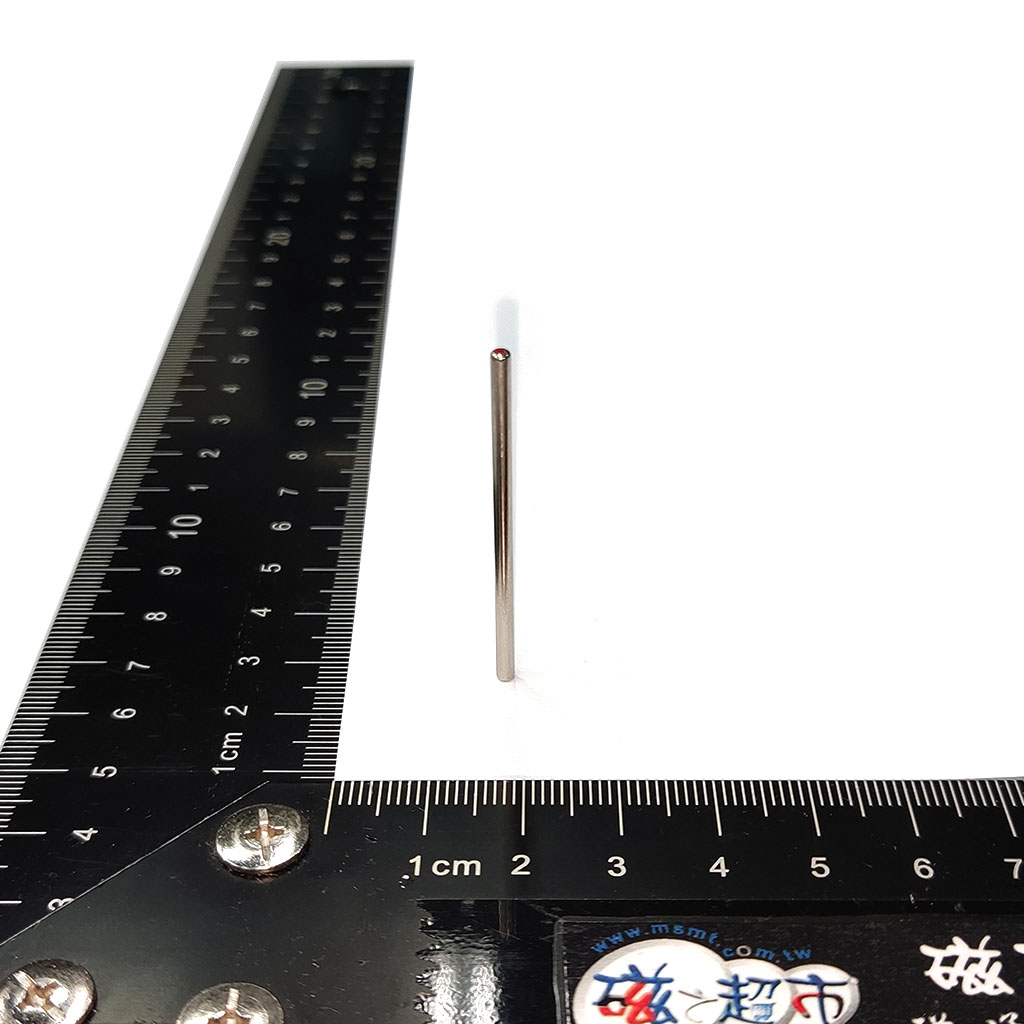 超強釹鐵硼磁鐵-D2.2x43-ND52-N記號