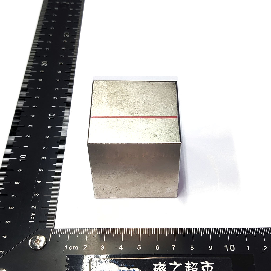 超強釹鐵硼磁鐵-L50x50x50-ND38-N紅線
