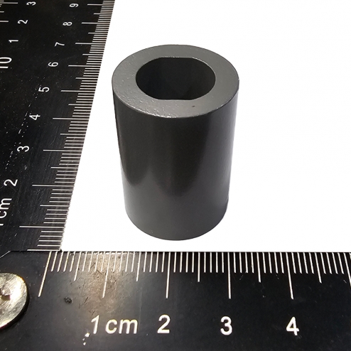 OD21x13x30mmT(灰色Epoxy、內徑兩凸條、輻射圓周6極斜45度角充磁)-粘結釹鐵硼磁鐵