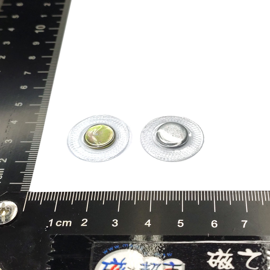 強力磁扣(防水磁扣)-D9.5mm+鐵殼(D12x2mmT)+PVC D30mm(2顆1組)