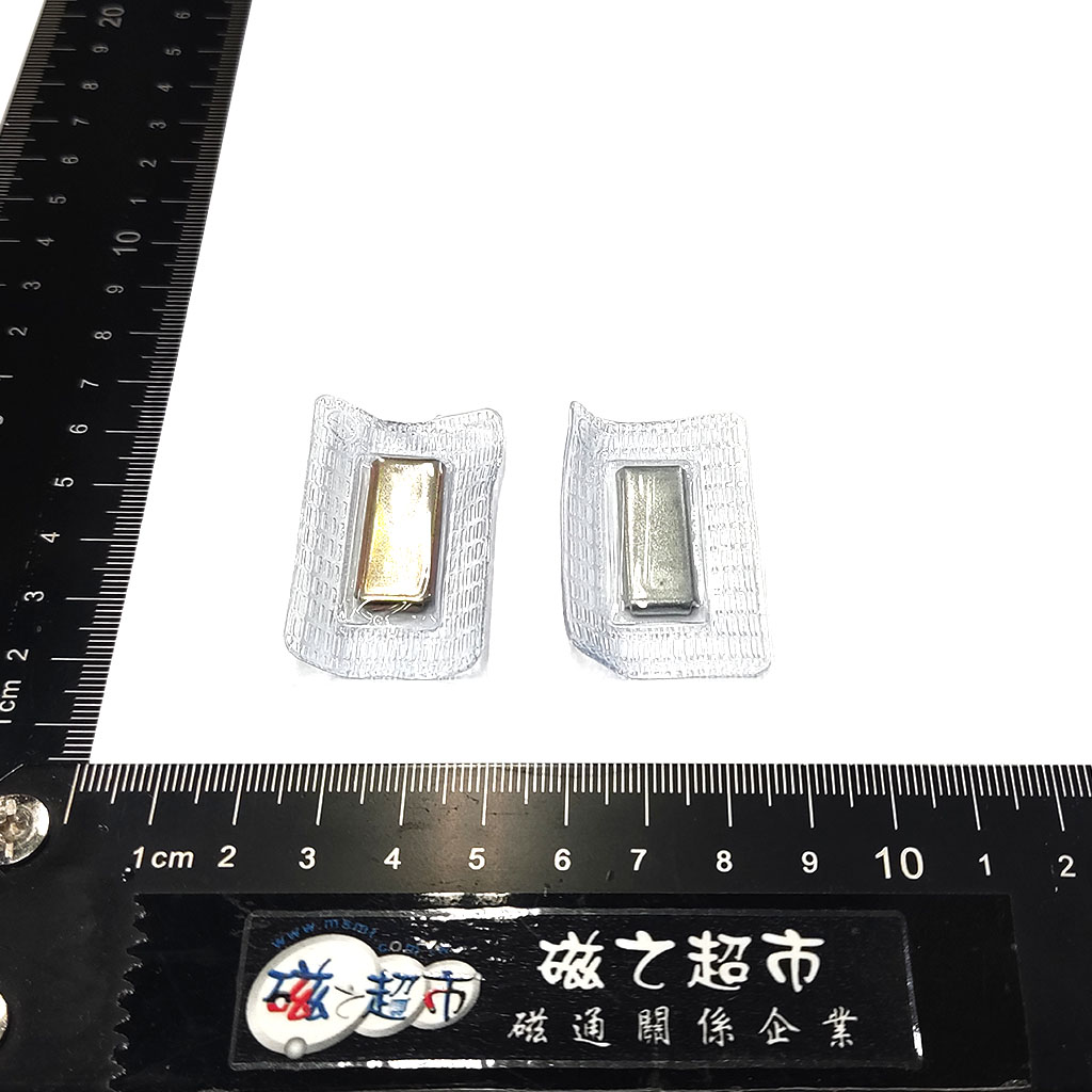 強力磁扣-L23x8mm+鐵殼(L25.5x10.5x2mmT)+PVCL44x28mm(2顆1組)-鐵殼面