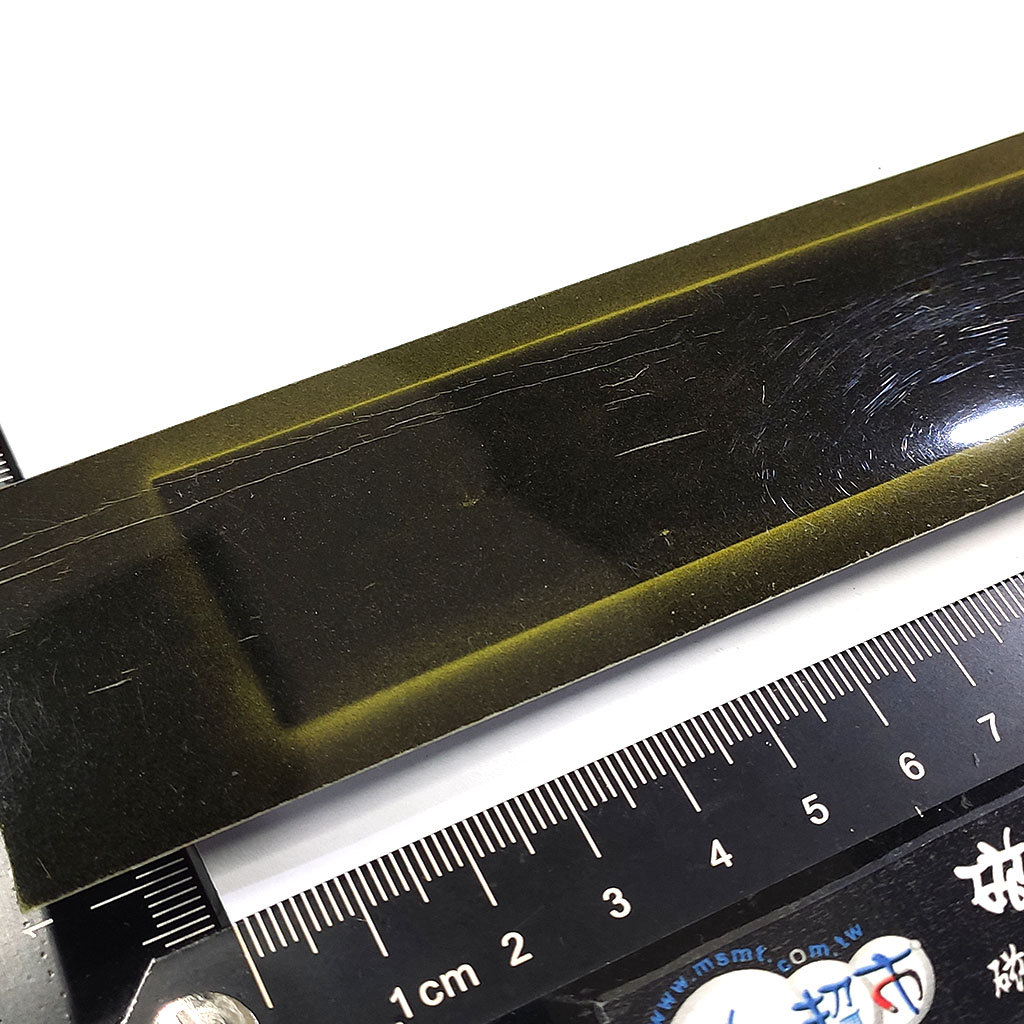 軟性橡膠磁鐵-L130x30x7-RM2-上下充-磁波卡觀看磁極分佈