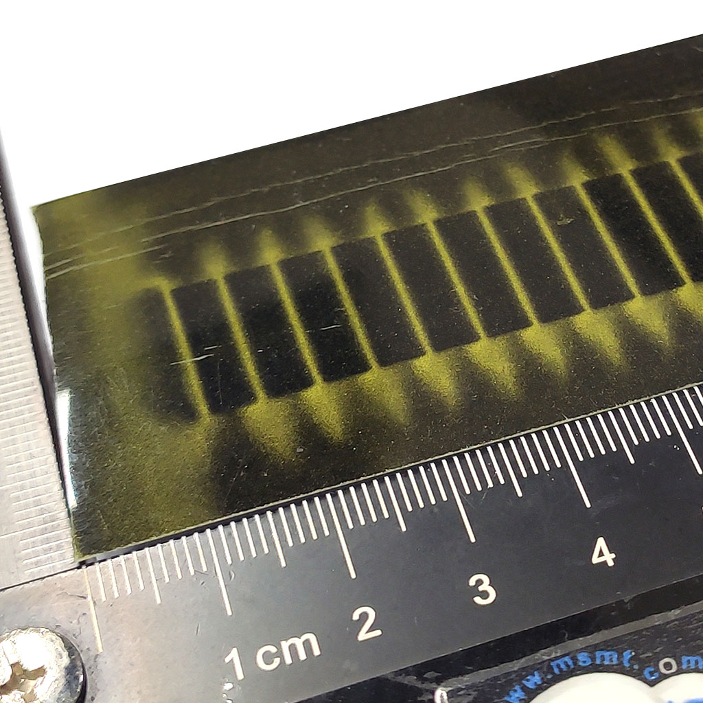軟性橡膠磁鐵-L150x15x3-RM2-磁波卡觀看磁極分佈