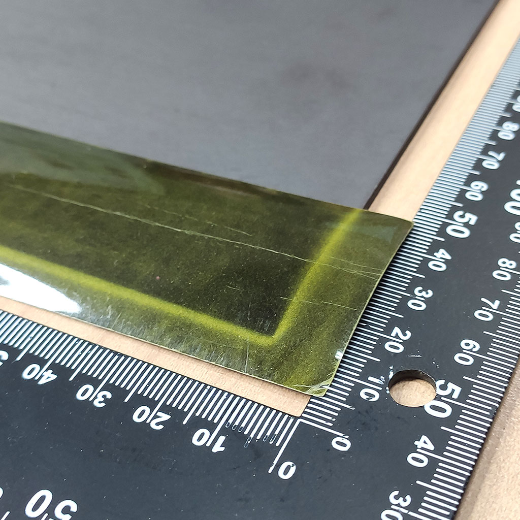 軟性橡膠磁鐵-L300x150x2-RM2-上下充-磁波卡觀看磁極分佈