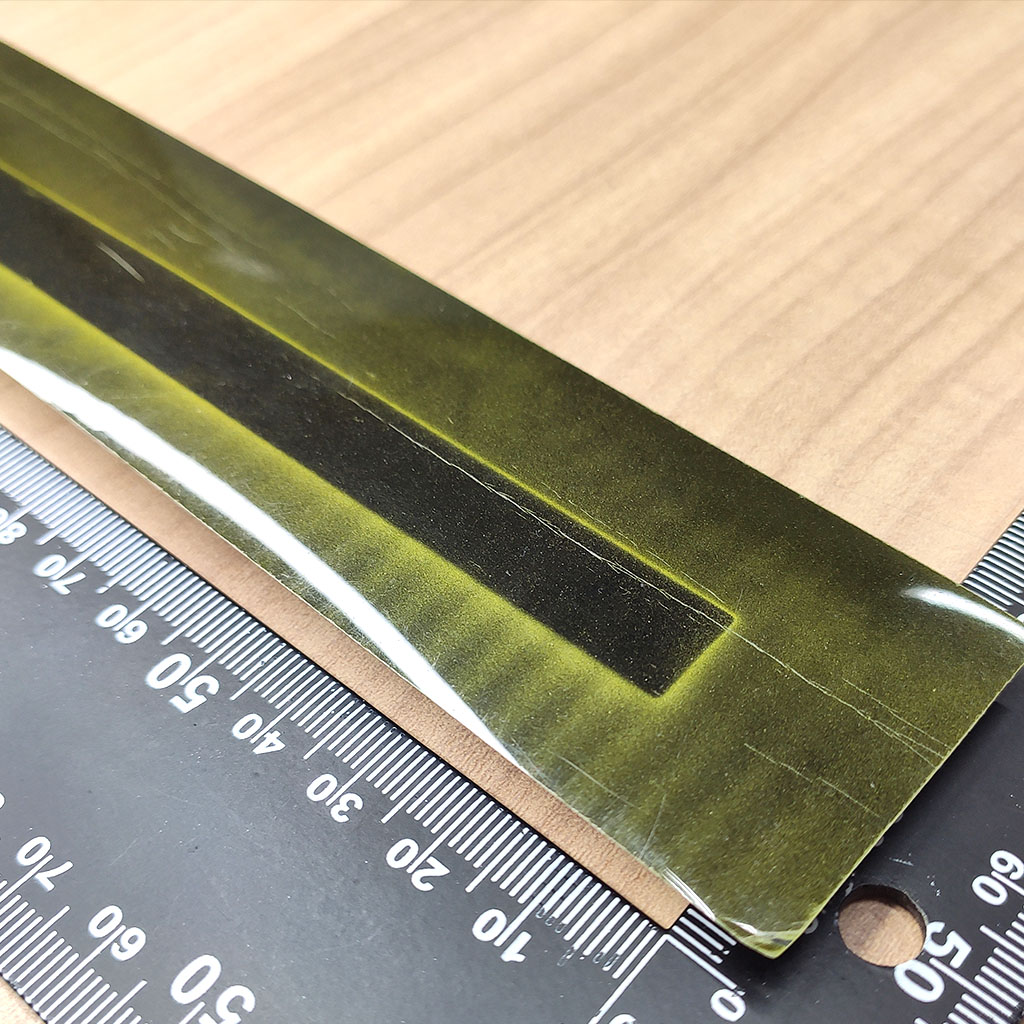 軟性橡膠磁鐵-L500x12x8-RM2-上下充-磁波卡觀看磁極分佈
