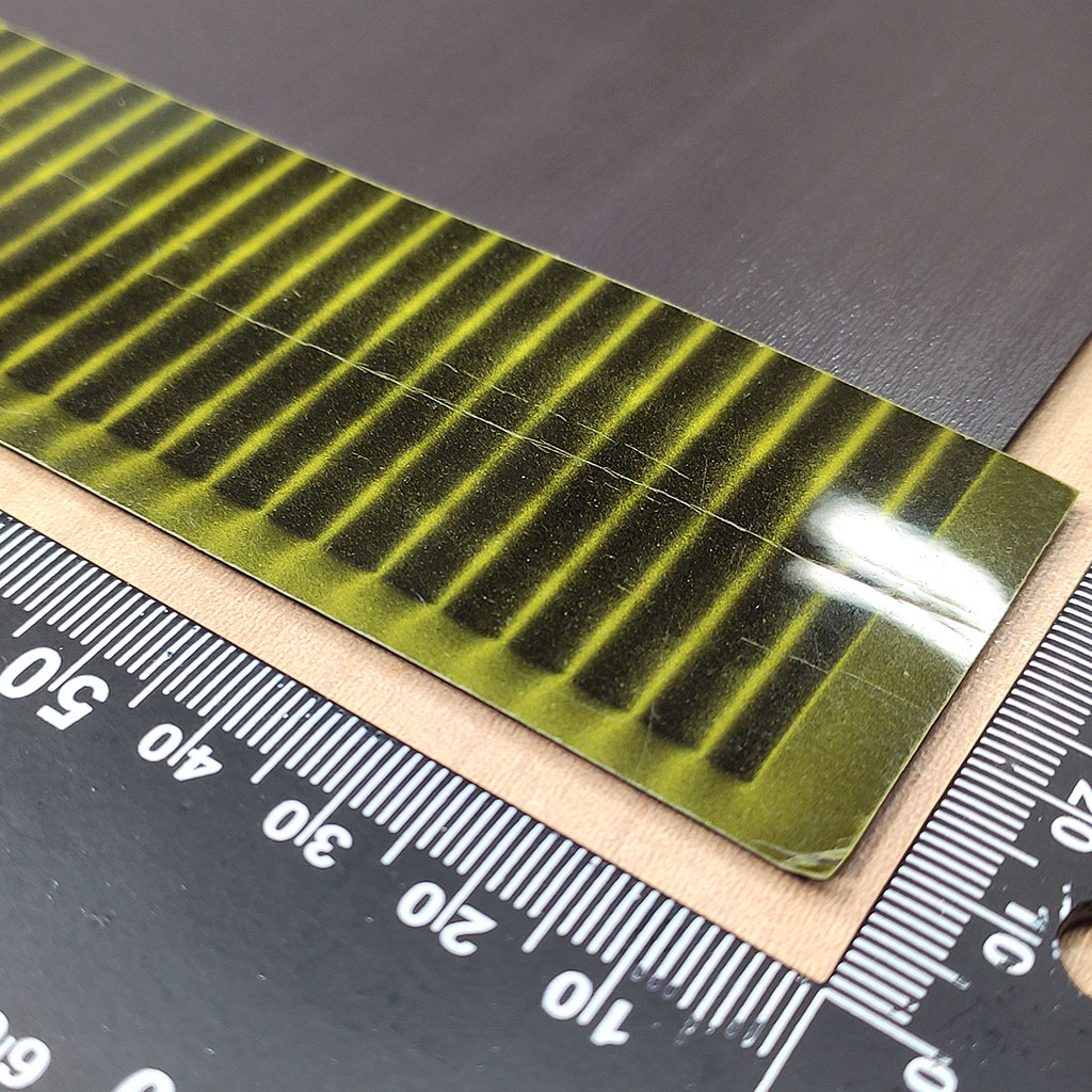 軟性橡膠磁鐵-L500x150x2-RM1-磁波卡觀看磁極分佈