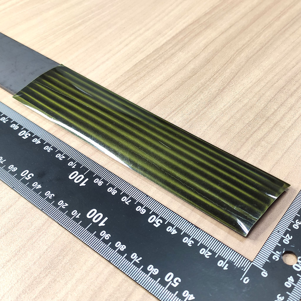 軟性橡膠磁鐵-L500x39x3-RM2-磁波卡觀看磁極分佈