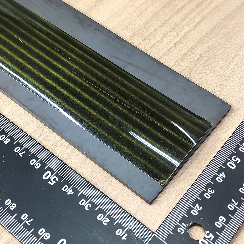 軟性橡膠磁鐵-L540x67x2.5-RM2-磁波卡觀看磁極分佈