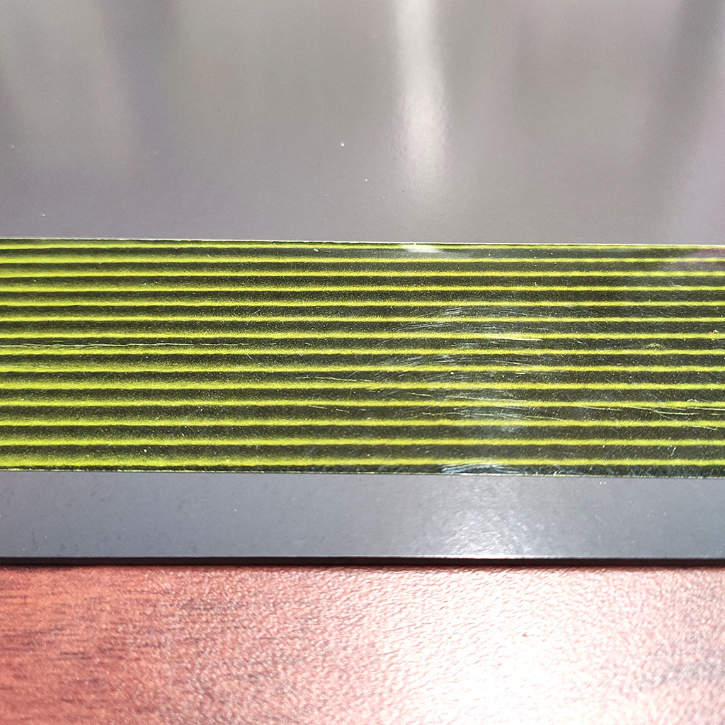 軟性橡膠磁鐵-L600x300x1.5-RM2-藉由磁波卡觀看磁極分佈